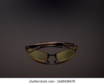 Computer game protective UV glasses gray gradient background