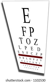 Computer Generated Eye Chart with clipping path