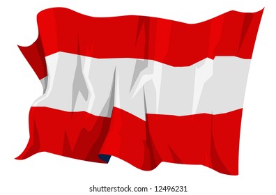 Computer generated illustration of the flag of Austria - Powered by Shutterstock - Get 15% off with code: PIKWIZARD15