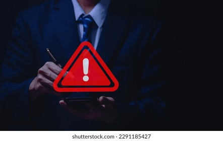 computer hack warning Concept of cyber attack on computer network malicious software