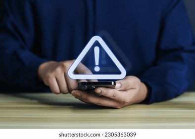 computer hack warning Concept of cyber attack on computer network malicious software
