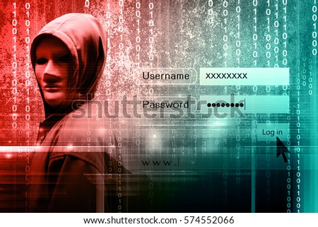 Computer hacker or Cyber attack concept background