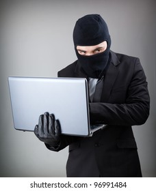 Computer Hacker In Suit And Tie