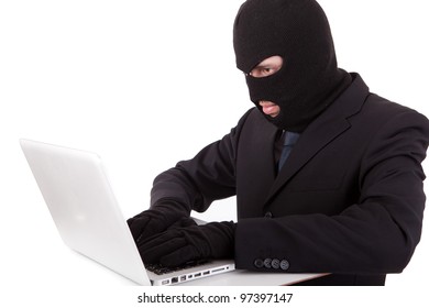 Computer Hacker In Suit And Tie