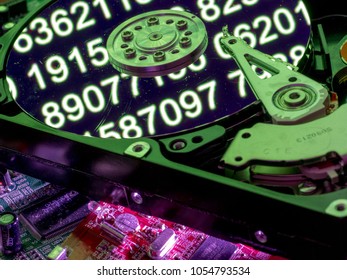 Computer hard disk (hard drive).