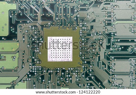 Computer hardware motherboard concept of data pathway