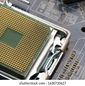 Computer hardware, motherboard with microprocessor