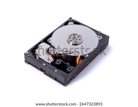 Computer HDD Hard Disk Drive. Computer Storage Memory Tool. File with Clipping Path.