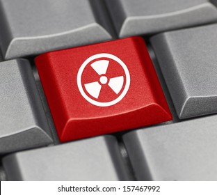 Computer key - nuclear symbol