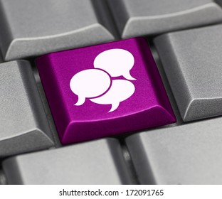 Computer Key Purple - Social Media