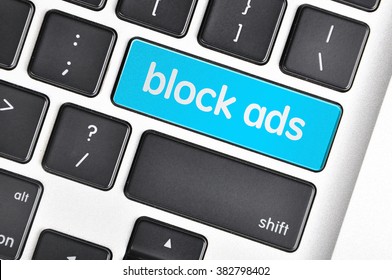 The Computer Keyboard Button Written Word Block Ads