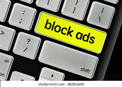 The Computer Keyboard Button Written Word Block Ads