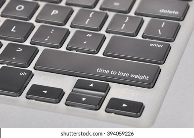 The computer keyboard button written word time to lose weight .