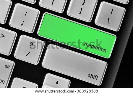 The computer keyboard button written word mediation .