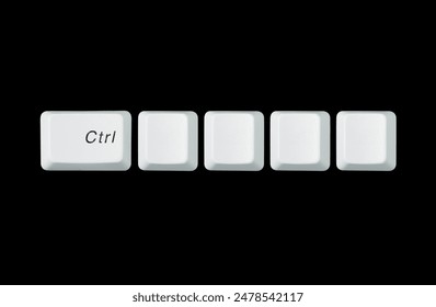 computer keyboard buttons. control button. isolated