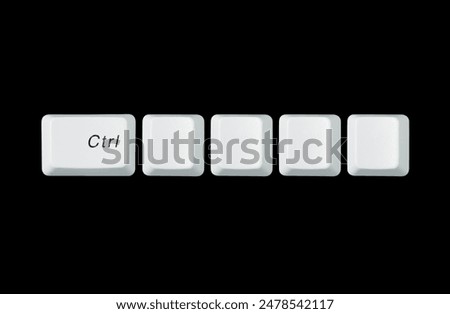 computer keyboard buttons. control button. isolated