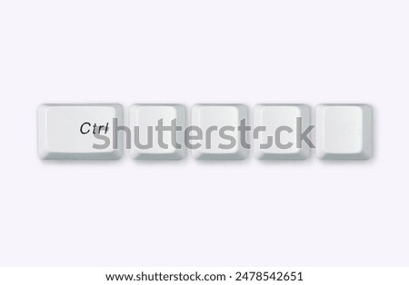 computer keyboard buttons. control button. isolated