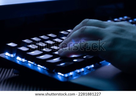 computer keyboard closeup. typing buttons 