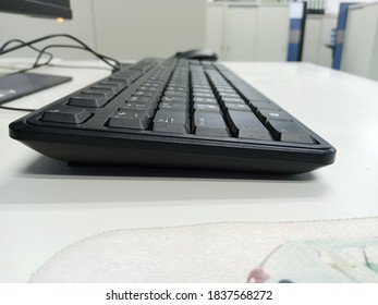 Computer keyboard at the desk