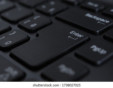 Computer Keyboard Focused On The 