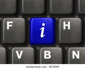Computer keyboard with information key