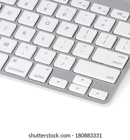 Computer keyboard isolated on white background