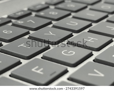 Computer keyboard keys macro shot