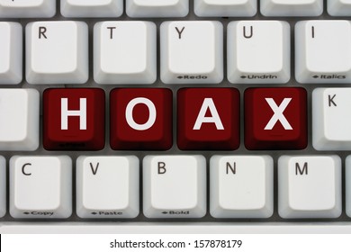 Computer Keyboard Keys With Word Hoax, Internet Hoax