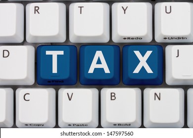 Computer Keyboard Keys With Word Tax, Paying Sales Tax For Online Purchases