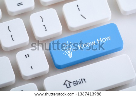 Computer keyboard with know how button 