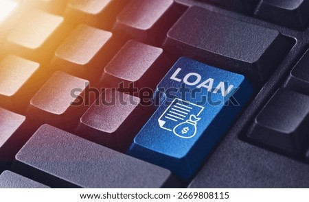 Computer keyboard with Loan button concept
