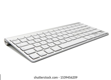 Computer keyboard on isolated white background