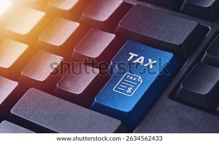 Computer keyboard with Tax button concept