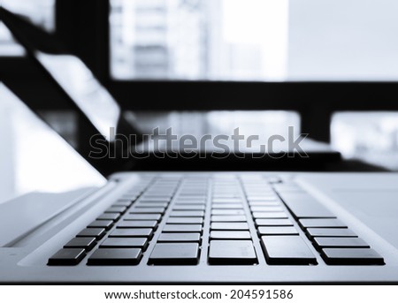 Computer keyboard. Technology and internet concept.