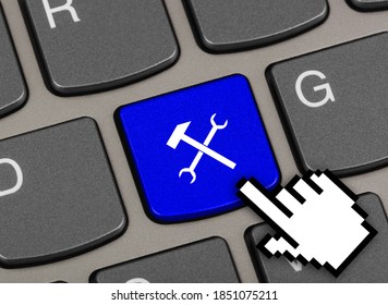 Computer Keyboard Tools Key Technology Background Stock Photo ...