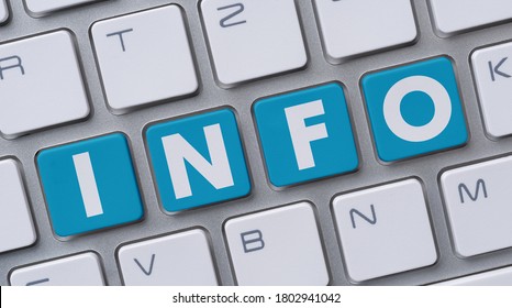 A  computer keyboard with the word Info - Shutterstock ID 1802941042