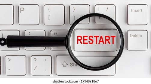 Computer Keyboard Word Restart On White Stock Photo 1934891867 ...