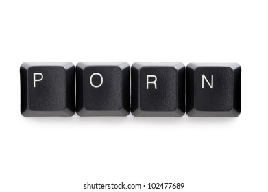 computer keys concept of internet online or cyber porn