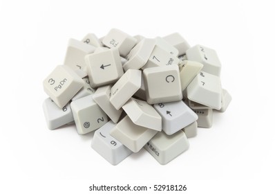 Computer Keys Isolated On White