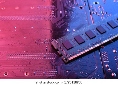 Computer Memory Ram On Circuit Motherboard Stock Photo 1795118935 ...