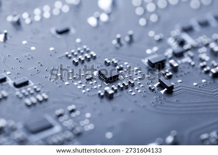 Computer microchips on circuit board, Futuristic Engineer Technology .