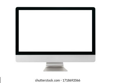 Computer monitor isolated on white background - Shutterstock ID 1718692066
