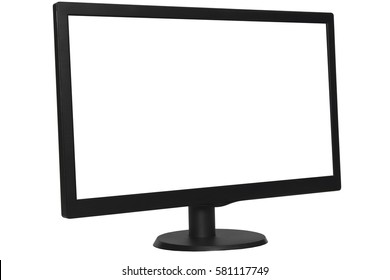 Computer Monitor Isolated On White Background