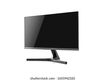 Computer Monitor Or LCD TV Isolated On A White Background.