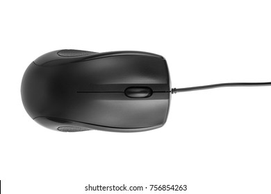 Computer Mouse Black Isolated.