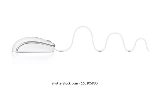 Computer Mouse On White Background