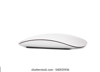 Computer mouse on a white background, close-up