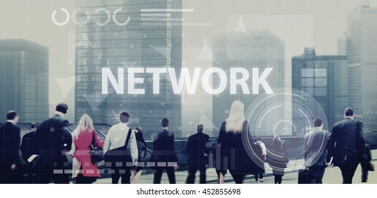 Computer Network Digital Connection Technology Concept