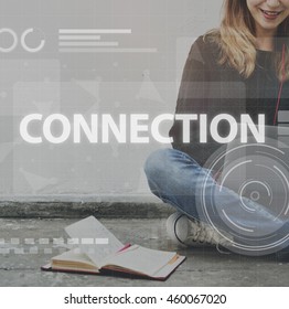 Computer Network Digital Connection Technology Concept