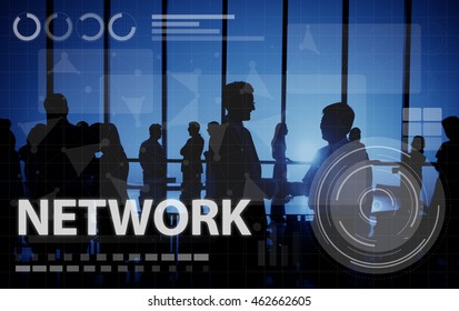Computer Network Digital Connection Technology Concept